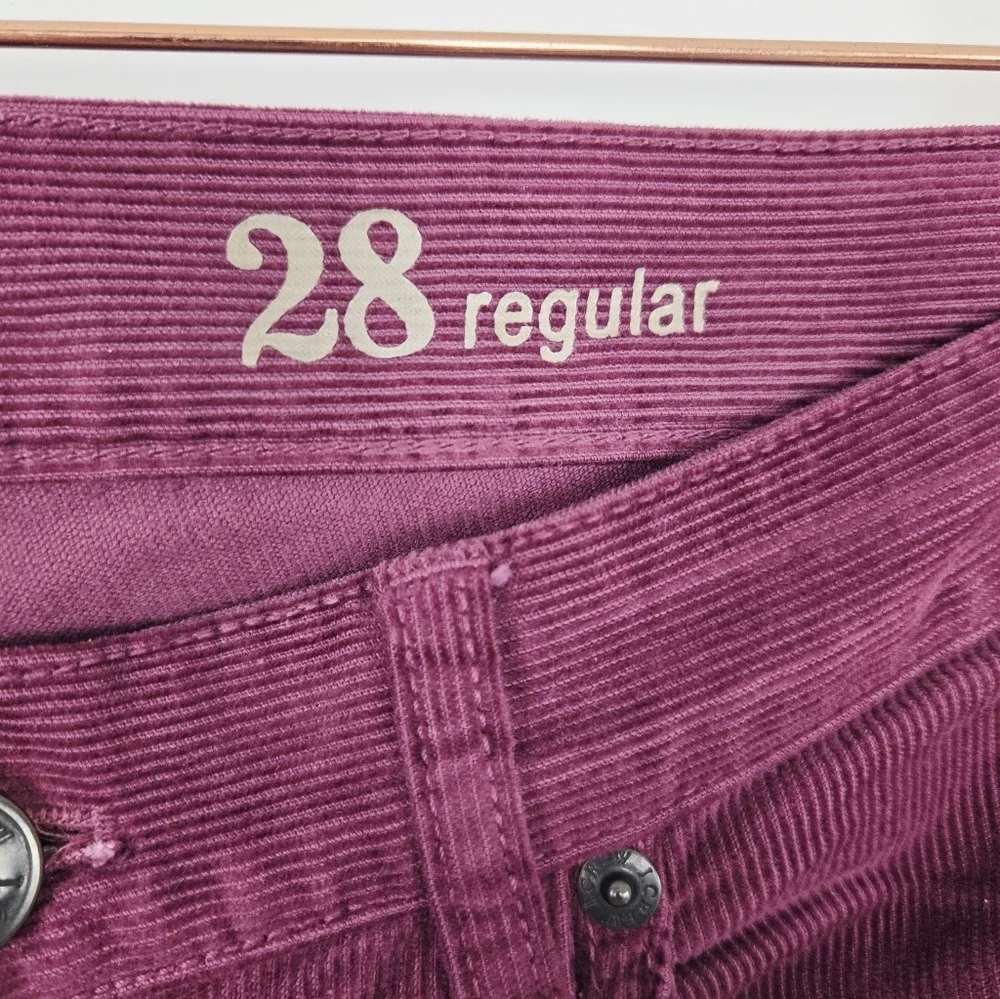 J. Crew Matchstick Corduroy Maroon Women's Size 28 Regular Pants